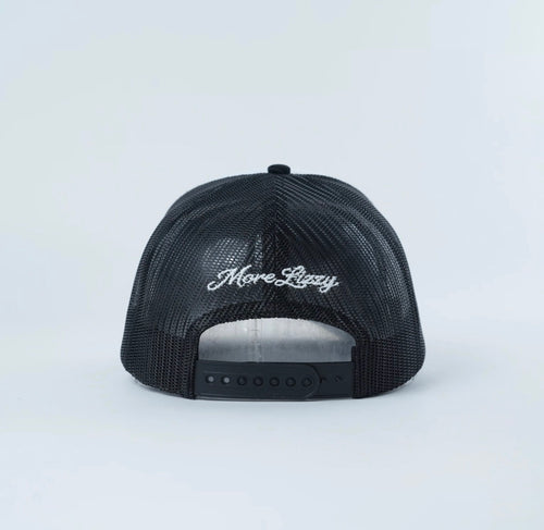 Hustle Now, Splash Later White and All Black Trucker
